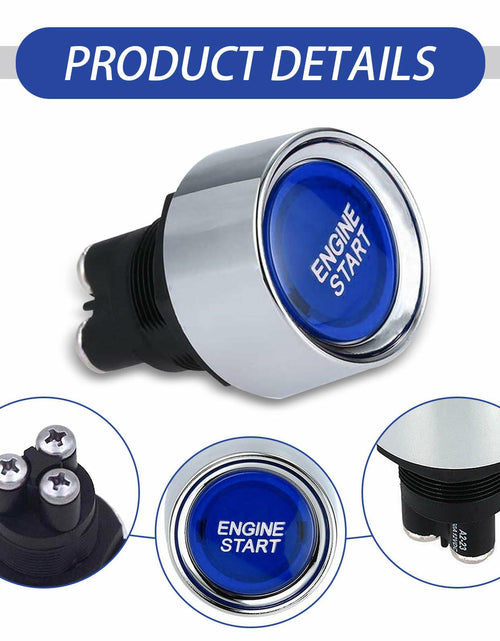 Load image into Gallery viewer, [Like New] DYEKNEE 12V Keyless One-Touch Start Switch 3 Pin Blue Engine Ignition
