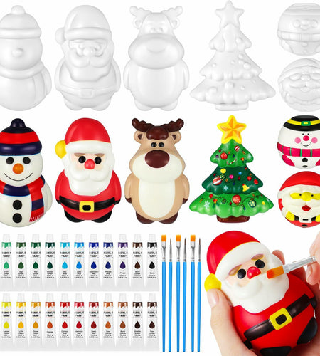 [Like New] Poen 12 Pack Christmas Slow Rise Squeeze Soft Toy Kids Xmas Crafts