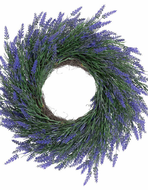 Load image into Gallery viewer, JUST FOR PARTY 18" Lavender Wreath Purple Artificial Spring Summer Decor
