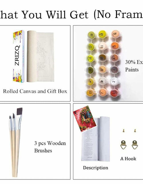 Load image into Gallery viewer, ZRIZQ Paint by Number Kit 12x16 Canvas Butterfly Rose Colorful Box
