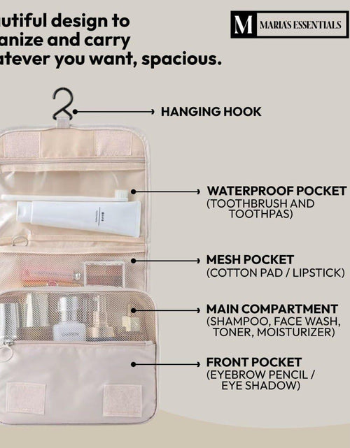 Load image into Gallery viewer, MARIA'S ESSENTIAL Makeup Bag Dual Facial Brush Medium Travel Organizer
