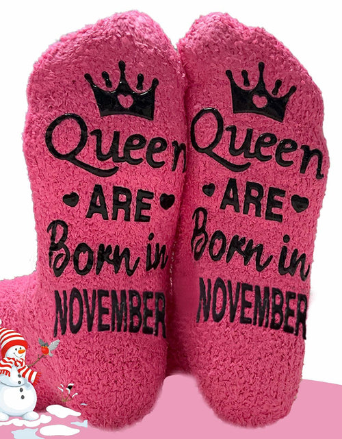 Load image into Gallery viewer, Ao Yee ZGL Queen ARE Born in August Women Socks Funny Birthday Gifts
