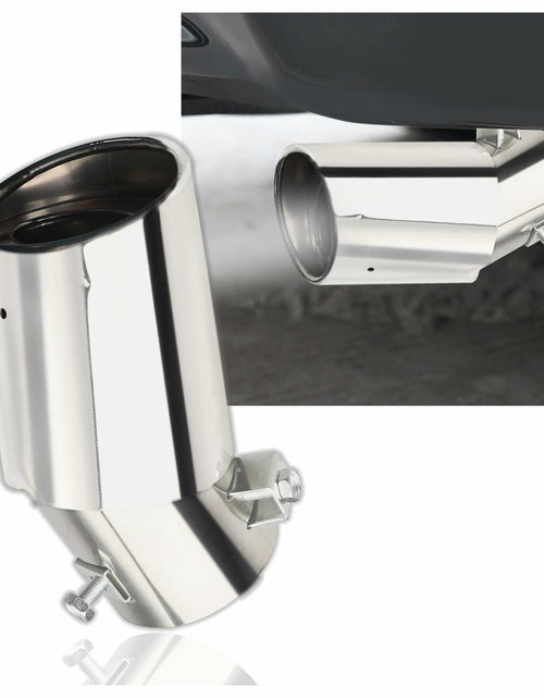 Load image into Gallery viewer, IHOTDER Stainless Steel Car Exhaust Tip 5.5'' Length Bolt-On Bright Silver
