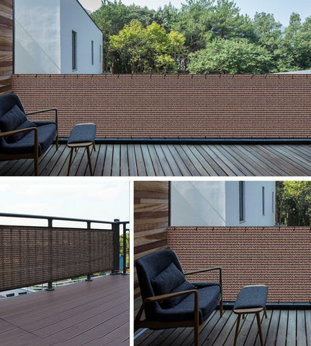 Demoul Privacy Fence Screen Balcony Deck Patio Shade Cover 3.28x16.4ft