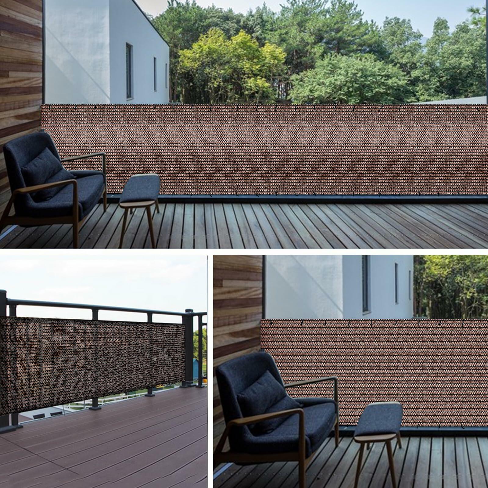 Demoul Privacy Fence Screen Balcony Deck Patio Shade Cover 3.28x16.4ft