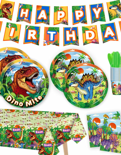Load image into Gallery viewer, Daidle Unicorn Birthday Party Supplies Kit Banner Tableware for 24 Guests
