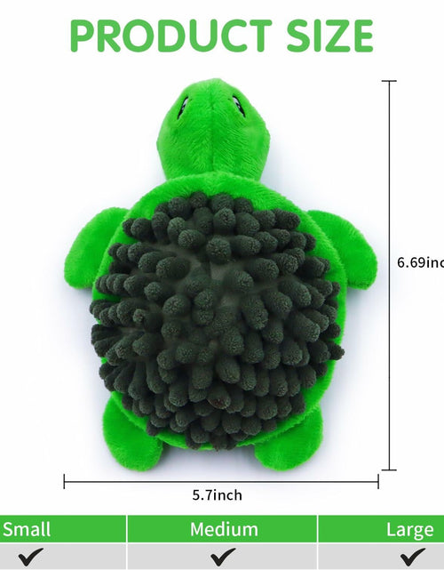 Load image into Gallery viewer, [Like New] Aqezd Turtle Small Dog Squeaky Toy 2-in-1 Plush BPA-Free Rubber Core
