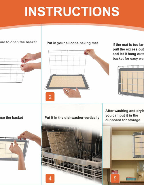 Load image into Gallery viewer, [Like New] Dishwasher Basket for Silicone Baking Mats, Lids &amp; Hot Pads Storage
