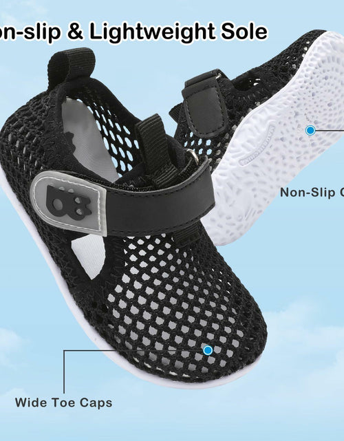 Load image into Gallery viewer, Besroad Kids Water Shoes Aqua Socks Non-Slip Mesh Navy Size 10-10.5 Toddler
