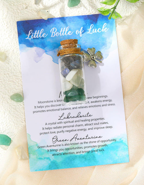 Load image into Gallery viewer, Reallnaive Good Luck Crystal Gemstone Bottle Souvenir Gift 0.13lb
