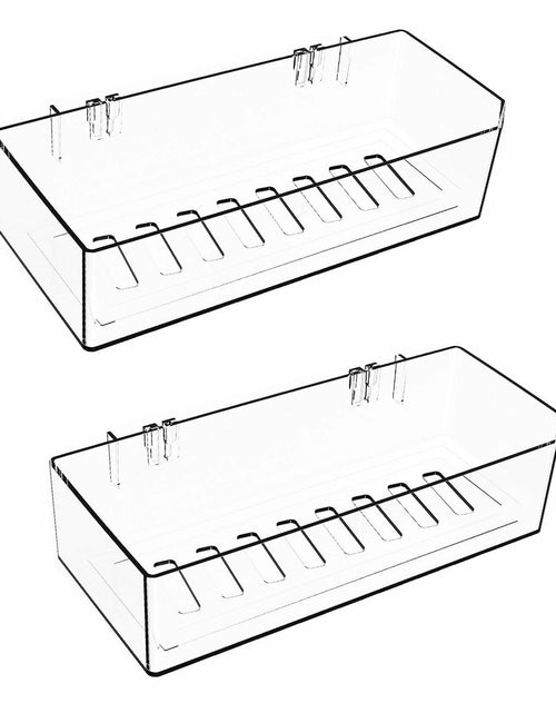 Load image into Gallery viewer, NDWLNYDM 2pc Acrylic Wall Mount Shower Shelves with Adhesive Tape Clear
