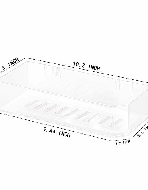 Load image into Gallery viewer, NDWLNYDM 2pc Acrylic Wall Mount Shower Shelves with Adhesive Tape Clear
