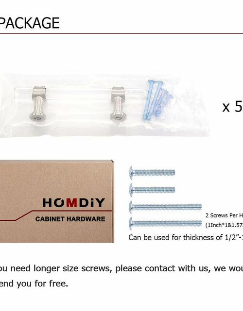 Load image into Gallery viewer, homdiy 10 Pack 5 Inch Cabinet Pulls Brushed Brass Gold Kitchen Handles
