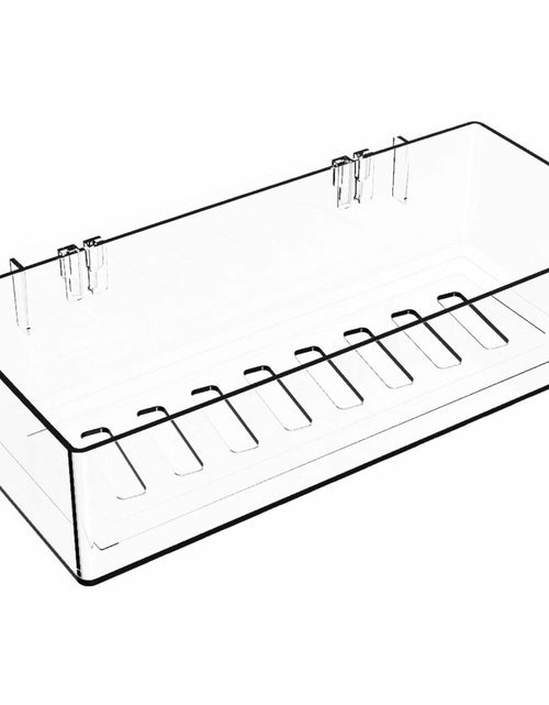 Load image into Gallery viewer, NDWLNYDM 2pc Acrylic Wall Mount Shower Shelves with Adhesive Tape Clear
