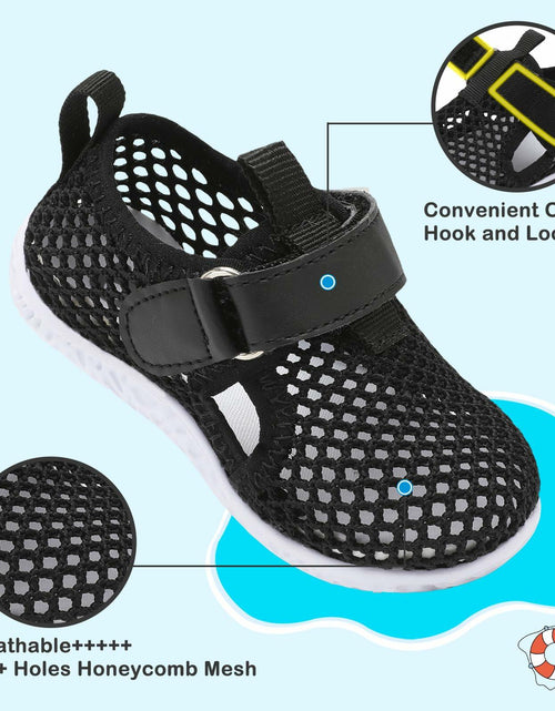 Load image into Gallery viewer, Besroad Kids Water Shoes Aqua Socks Non-Slip Mesh Navy Size 10-10.5 Toddler
