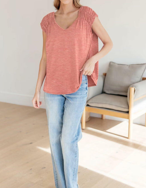 Load image into Gallery viewer, Bliwov Womens Cute Summer V Neck Short Sleeve Casual T Shirt Pink
