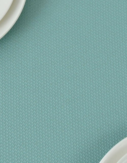 Load image into Gallery viewer, maxmill Jacquard Waterproof Spillproof Tablecloth 60x60 Turquoise
