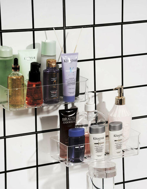 Load image into Gallery viewer, NDWLNYDM 2pc Acrylic Wall Mount Shower Shelves with Adhesive Tape Clear
