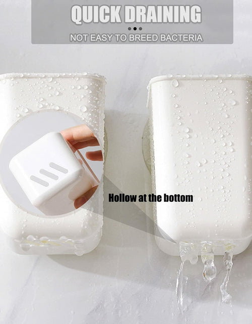 Load image into Gallery viewer, ORIJOYNA 2 Pack Wall Mounted Self-Adhesive Toothbrush Holder White

