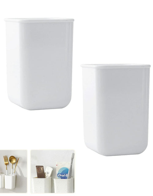 Load image into Gallery viewer, ORIJOYNA 2 Pack Wall Mounted Self-Adhesive Toothbrush Holder White

