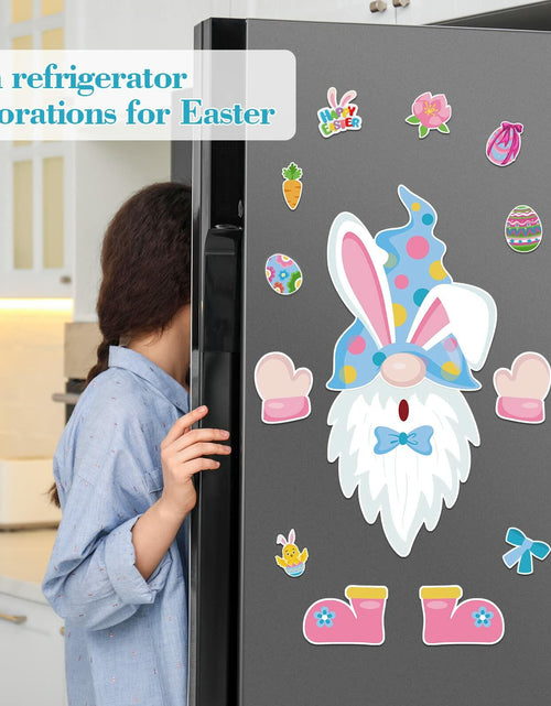 Load image into Gallery viewer, Weewooday 14pcs Easter Gnomes Refrigerator Magnets Multicolor Holiday Set
