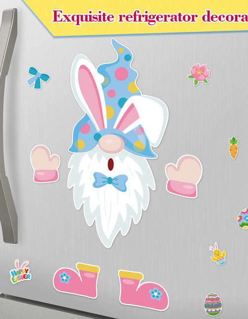 Load image into Gallery viewer, Weewooday 14pcs Easter Gnomes Refrigerator Magnets Multicolor Holiday Set
