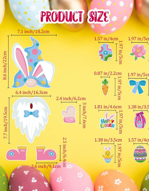 Load image into Gallery viewer, Weewooday 14pcs Easter Gnomes Refrigerator Magnets Multicolor Holiday Set
