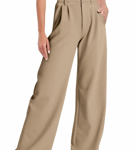 ELLEVEN Wide Leg High Waisted Palazzo Pants Brown Size XXL