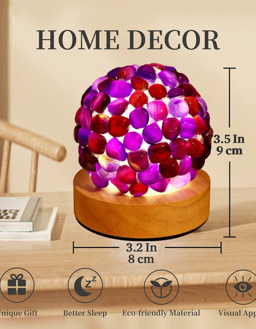 Load image into Gallery viewer, [Like New] Nizrsky Crystal Night Light Home Decor Lamp Purple Agate 0.86lb
