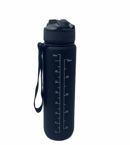 [Like New] Healthaccessories Motivational Reusable Tritan Water Bottle 32oz Blue BPA Free