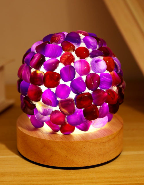 Load image into Gallery viewer, [Like New] Nizrsky Crystal Night Light Home Decor Lamp Purple Agate 0.86lb
