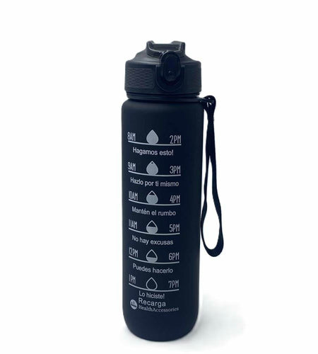[Like New] Healthaccessories Motivational Reusable Tritan Water Bottle 32oz Blue BPA Free