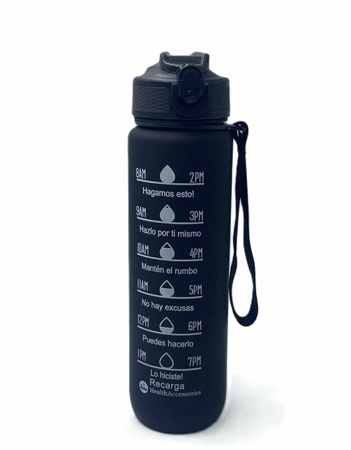 Load image into Gallery viewer, [Like New] Healthaccessories Motivational Reusable Tritan Water Bottle 32oz Blue BPA Free
