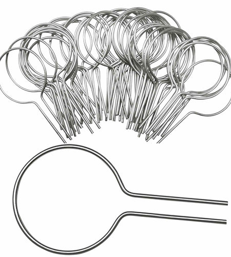 Evecad 250PCS 12Ga Preformed Fence Ties for 1-5/8 Post Silver