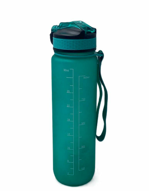 Load image into Gallery viewer, [Like New] Healthaccessories Motivational Reusable Tritan Water Bottle 32oz Blue BPA Free
