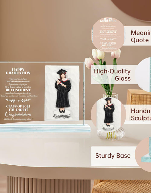 Load image into Gallery viewer, [Like New] Graduation Gifts 2025 Crystal Graduate Figurine Plaque 4x6 Inspirational
