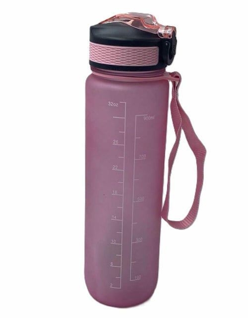 Load image into Gallery viewer, [Like New] Healthaccessories Motivational Reusable Tritan Water Bottle 32oz Blue BPA Free
