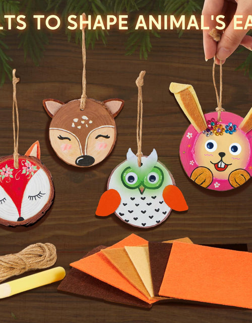 Load image into Gallery viewer, [Like New] Klever Kits Wooden Glow in The Dark Painting Craft Kit Wood Slices
