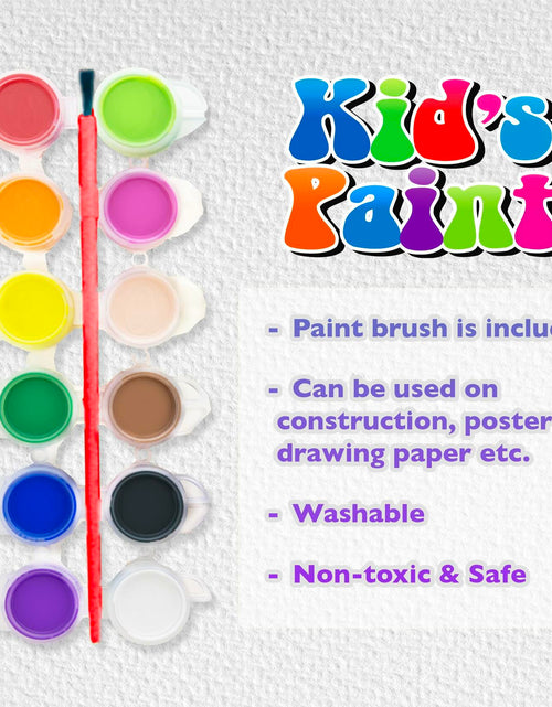 Load image into Gallery viewer, [Like New] BAZIC Kid's Paint Set 12 Colors 60ml Non-Toxic Vibrant Colors 1-Pack
