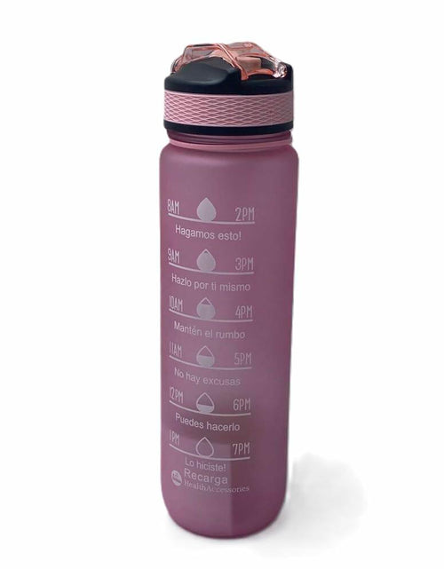 Load image into Gallery viewer, [Like New] Healthaccessories Motivational Reusable Tritan Water Bottle 32oz Blue BPA Free

