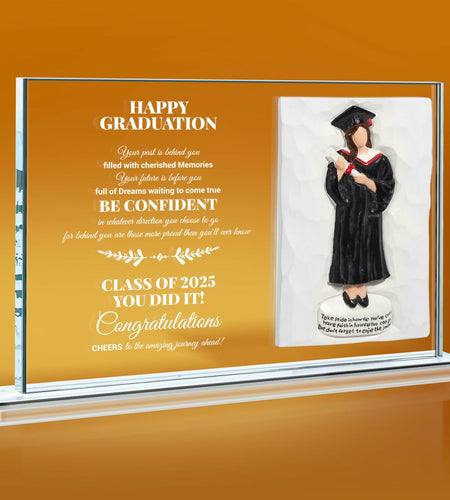 [Like New] Graduation Gifts 2025 Crystal Graduate Figurine Plaque 4x6 Inspirational