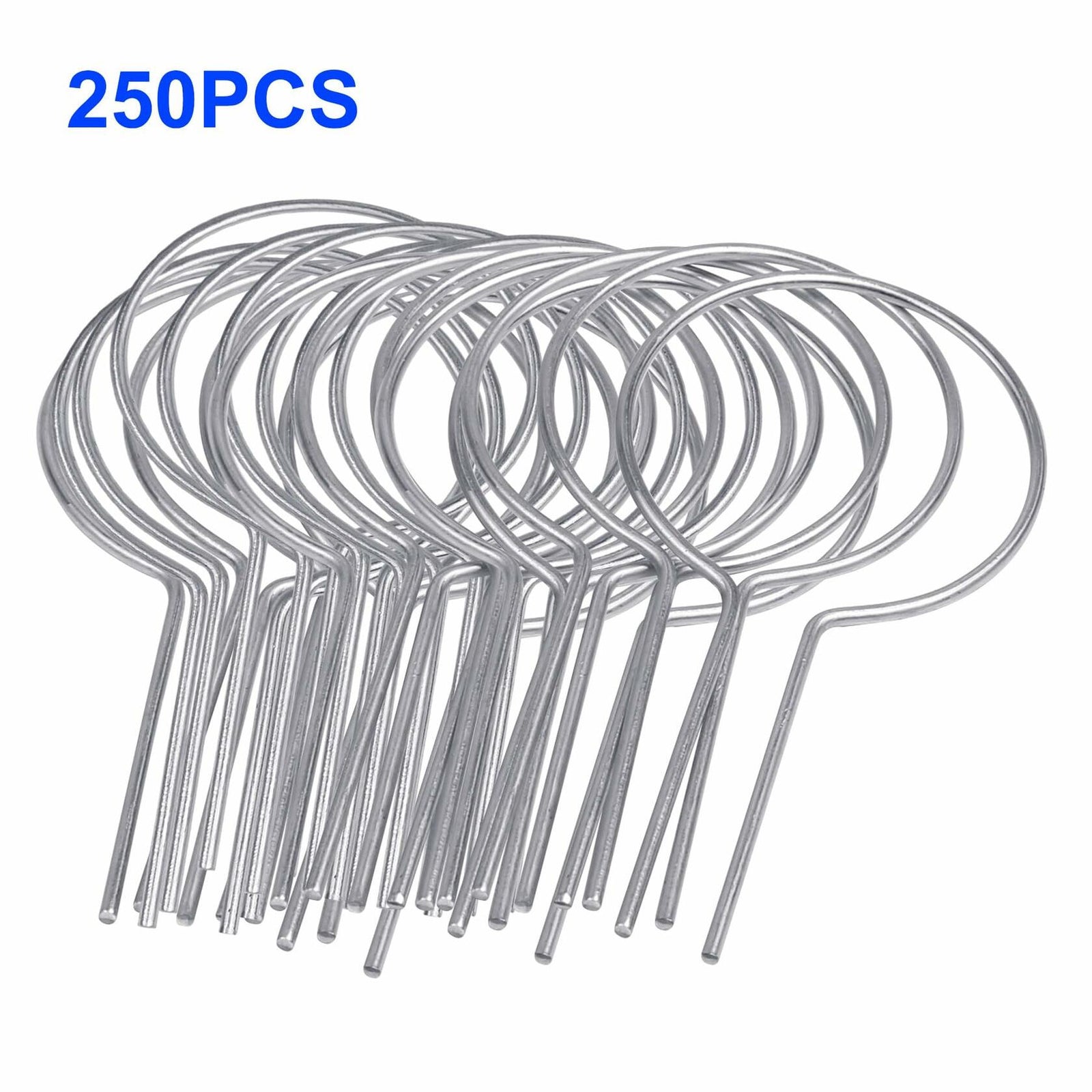 Evecad 250PCS 12Ga Preformed Fence Ties for 1-5/8 Post Silver