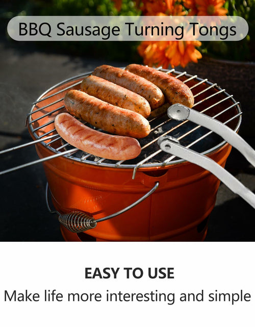 Load image into Gallery viewer, [Like New] QKFU BBQ Sa-Used Rotating Maybe, Flip Bacon Steak Meat Sausage Vegetables Tongs

