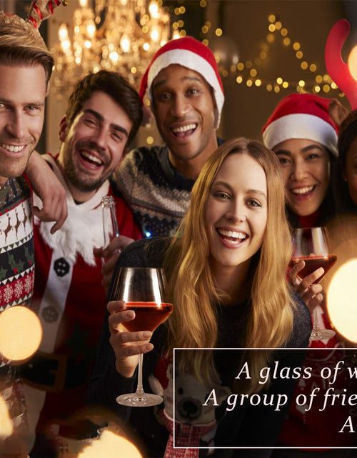 Load image into Gallery viewer, [Like New] Ennogyoson Wine Glasses Set of 4 Crystal Red &amp; White Stemmed Glassware
