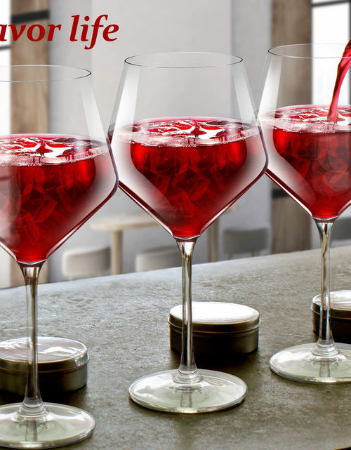 Load image into Gallery viewer, [Like New] Ennogyoson Wine Glasses Set of 4 Crystal Red &amp; White Stemmed Glassware

