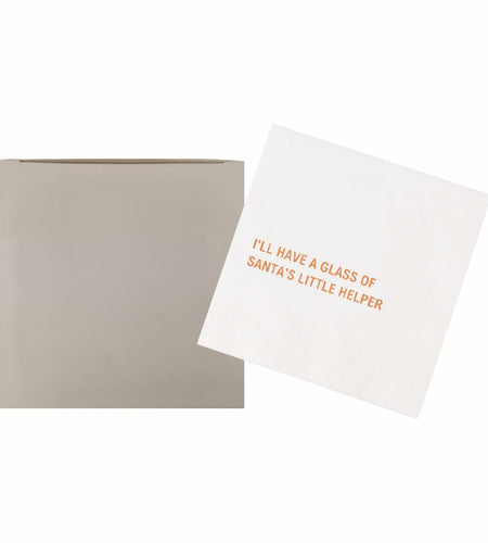 VOWFOO Christmas Cocktail Napkins Funny Quote 4.5x4.5 100pcs All The Baked Goods