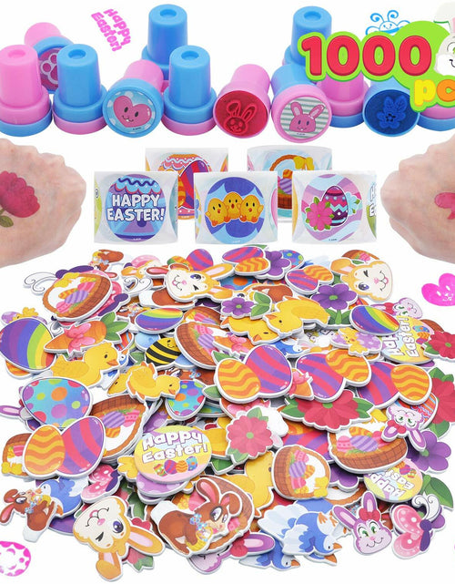 Load image into Gallery viewer, JOYIN 1000 Easter Arts &amp; Crafts Kit with Stickers, Stampers, Tattoos
