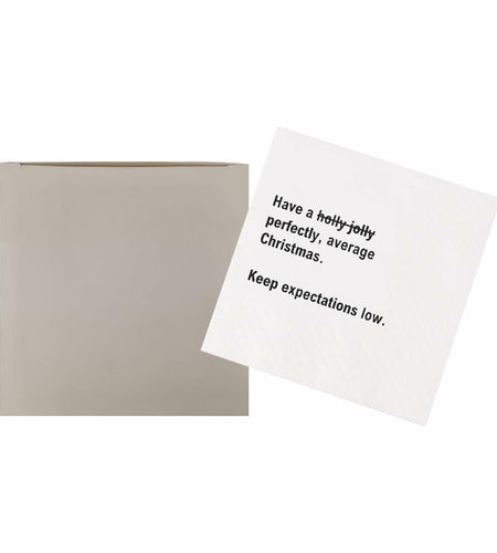 VOWFOO Funny Christmas Quotes Cocktail Napkins 4.5x4.5 2-ply 100pcs