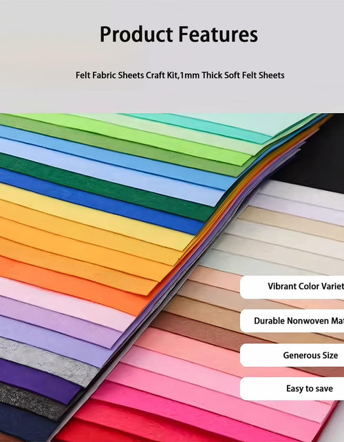 Load image into Gallery viewer, Calefow Felt Fabric Sheets Craft Kit 60PCS 6x8in Multicolor Sewing Modern

