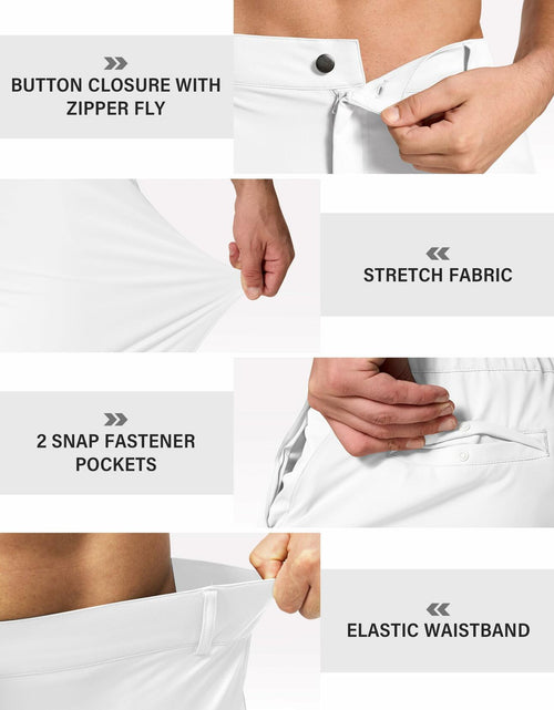 Load image into Gallery viewer, SERAMY Men's Golf Joggers Slim Fit Stretch Sweatpants 5 Pockets White Size XXL
